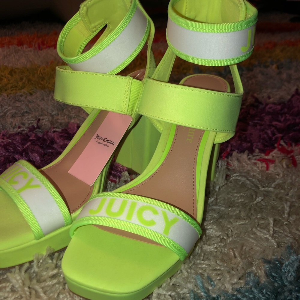 Neon Juicy Couture platform heels